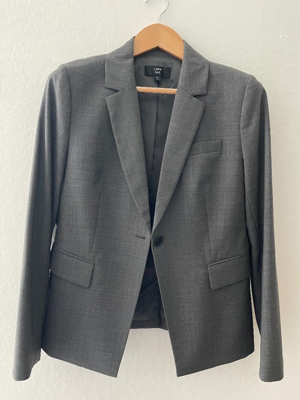 JCrew Slim Single-Button Blazer in Everyday Wool